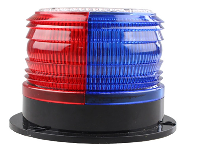 High Quality Solar Power Blue and Red LED Traffic Strobe Lamp Flashing Warning Emergency Beacon Flare Rechargeable LED Warning Signal Light