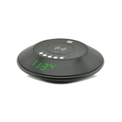 目覚まし時計ワイヤレス Bluetooth スピーカー新しい Qi ワイヤレス充電器ポータブル Bluetooth スピーカー